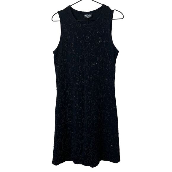 Onyx Nite Dresses & Skirts - VTG Onyx Nite Wendye Chaitin Womens Sz 10 Black Beaded Cocktail Dress